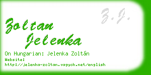 zoltan jelenka business card