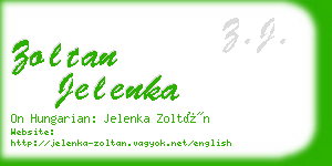 zoltan jelenka business card